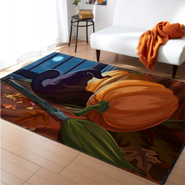 Dywany 3D dywaniki do sypialni dyniowa wiedźma gotyckie duże dywany Halloween antypoślizgowy dywanik podłogowy ozdoba na drzwi domu maty - Wianko - 3