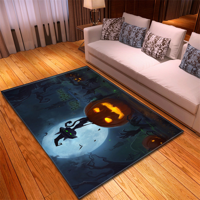 Dywany 3D dywaniki do sypialni dyniowa wiedźma gotyckie duże dywany Halloween antypoślizgowy dywanik podłogowy ozdoba na drzwi domu maty - Wianko - 17