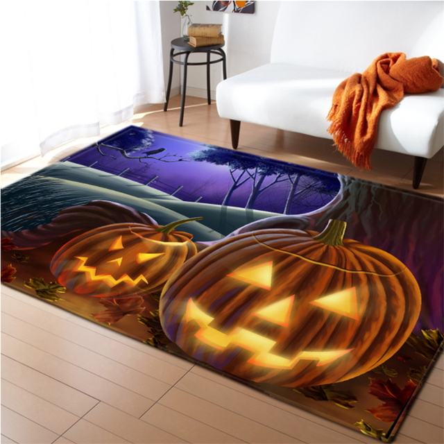 Dywany 3D dywaniki do sypialni dyniowa wiedźma gotyckie duże dywany Halloween antypoślizgowy dywanik podłogowy ozdoba na drzwi domu maty - Wianko - 9