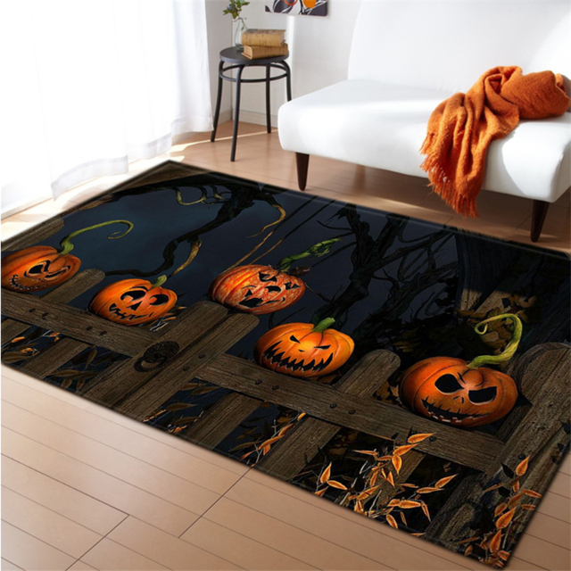Dywany 3D dywaniki do sypialni dyniowa wiedźma gotyckie duże dywany Halloween antypoślizgowy dywanik podłogowy ozdoba na drzwi domu maty - Wianko - 6