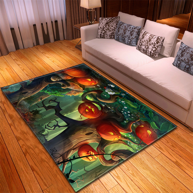 Dywany 3D dywaniki do sypialni dyniowa wiedźma gotyckie duże dywany Halloween antypoślizgowy dywanik podłogowy ozdoba na drzwi domu maty - Wianko - 18