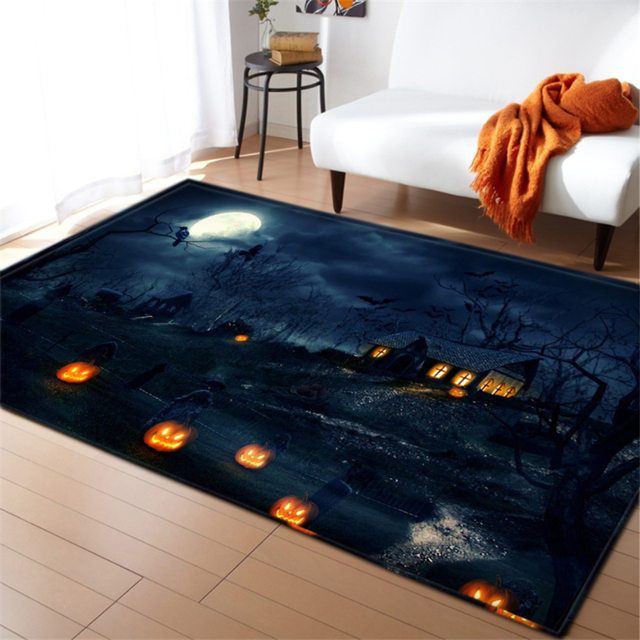 Dywany 3D dywaniki do sypialni dyniowa wiedźma gotyckie duże dywany Halloween antypoślizgowy dywanik podłogowy ozdoba na drzwi domu maty - Wianko - 10