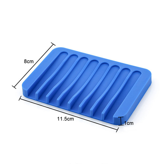 Stojak na mydło do łazienki - elastyczna, antypoślizgowa tacka ze silikonu - Wianko - 5