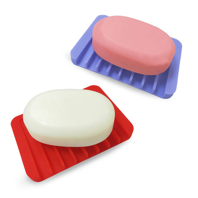 Stojak na mydło do łazienki - elastyczna, antypoślizgowa tacka ze silikonu - Wianko - 4