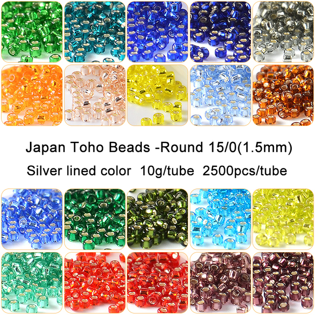 Metaliczne okrągłe koraliki TOHO Japonia 1.5mm 15/0 złoty kolor 10g 2500 sztuk - Wianko - 1