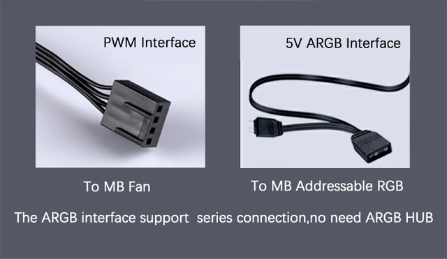 Wentylator obudowy Jonsbo 5V ARGB Sync adresowalne RGB 92mm 120mm PWM 4pin łączący ciszę i wydajne chłodzenie CPU - Wianko - 6