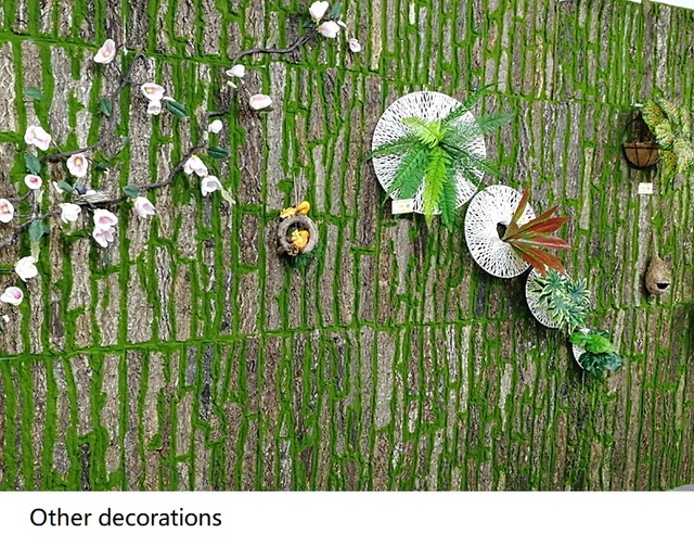 Sztuczne drzewo zielony mech kora dekoracja symulacji domu balkonu - Wianko - 7