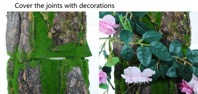 Sztuczne drzewo zielony mech kora dekoracja symulacji domu balkonu - Wianko - 6