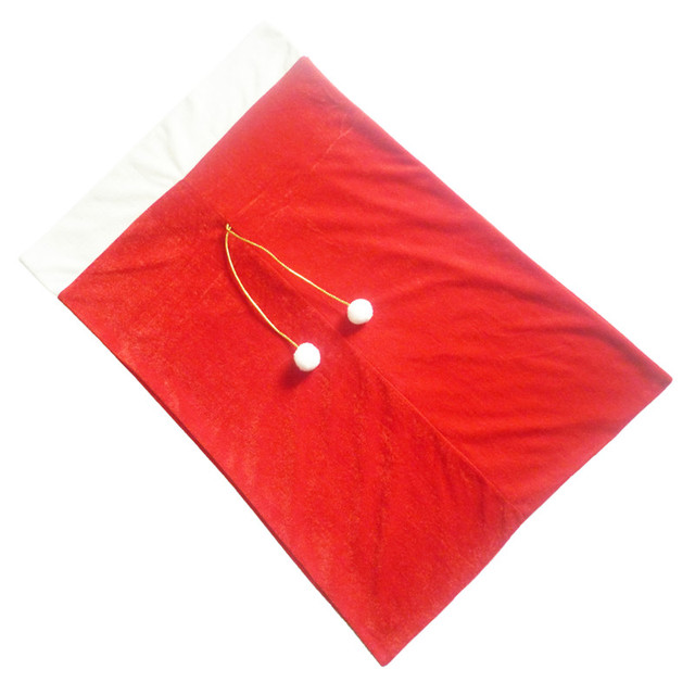Duże skarpety na prezenty świętego Mikołaja 70x50cm - czerwone z wysokiej jakości złotym aksamitem i super miękkim materiałem - idealne na Boże Narodzenie i nowy rok - Wianko - 10