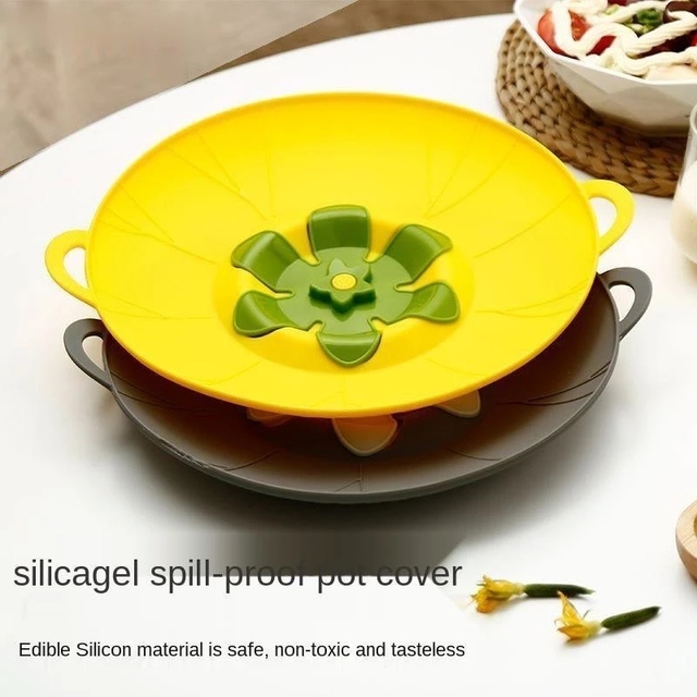 Wielofunkcyjna silikonowa pokrywa ochronna 29cm do zapobiegania rozlewaniu na garnkach i naczyniach w kuchni - Wianko - 11
