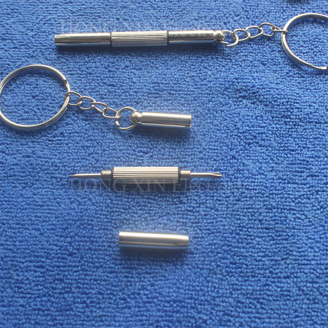 Zestaw narzędzi do naprawy zegarków i okularów: 3w1 śrubokręt okularowy, pinceta, pęk kluczy - Wianko - 3