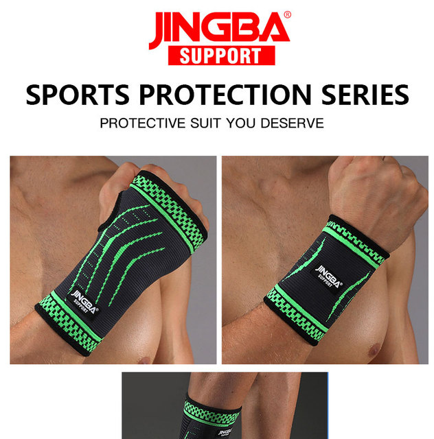 Wsparcie JINGBA nałokietniki i nakolanniki nylonowe do sportowej odzieży ochronnej - zestaw ochraniaczy kolan, kostki, ręki i bransoletki - Wianko - 1