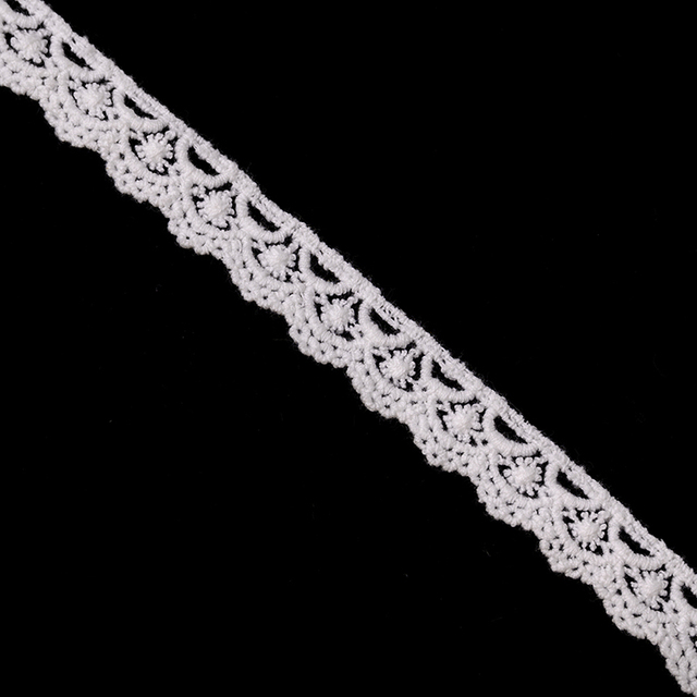 Biała koronkowa wstążka bawełniana Cusack 3m x 1.5cm - wykończenie odzieży, tekstylia domowe, rękodzieło - Wianko - 4