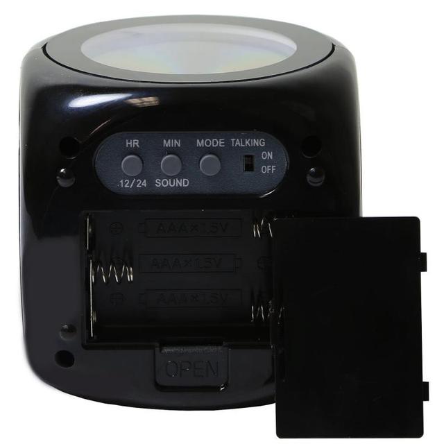 Budzik LED wielofunkcyjny z projekcją, rozmowami głosowymi, drzemką i wyświetlaczem temperatury - Wianko - 5