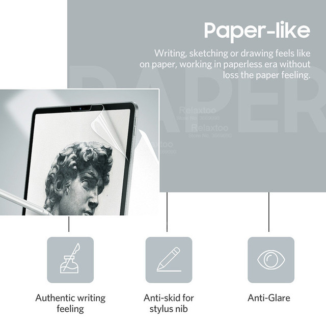 Ochraniacz ekranu papier jak Screen Protector dla iPad Pro 12.9-calowy (2021/2020/2018), rysunek Film dla iPad Pro 11 - Wianko - 2