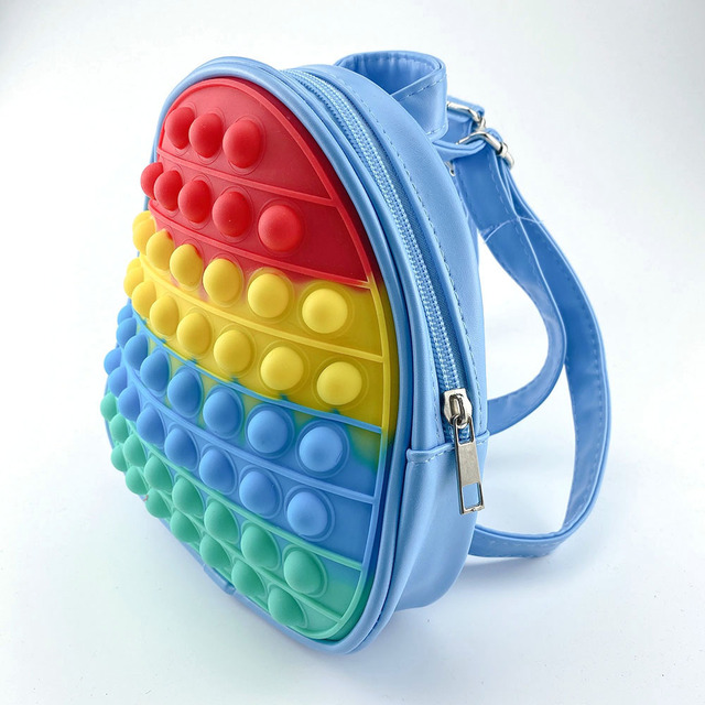 Plecak Spinner Zabawka do Zgniatania Tie Dye Mini Torba dla Dzieci - Świecące Kolorowe Bąbelki - Prezent na Urodziny czy Torba Szkolna dla Chłopców i Dziewczynek - Wianko - 6