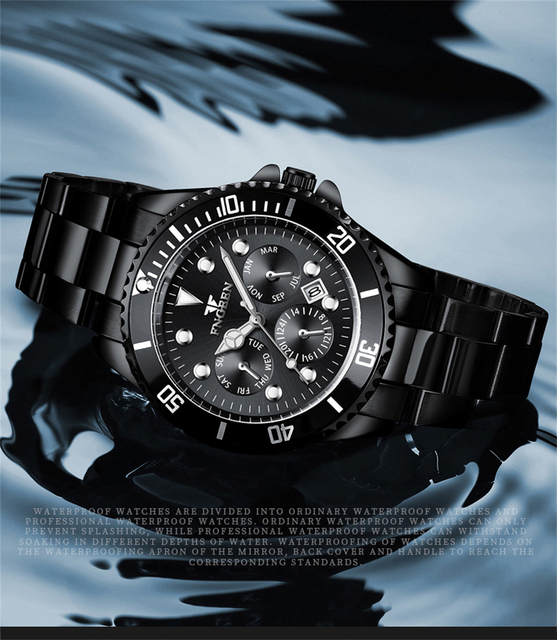 Topowa męska luksusowa zegarki zielone Casual Sport Business Quartz Watch - zegarek męski (czas) - Wianko - 7