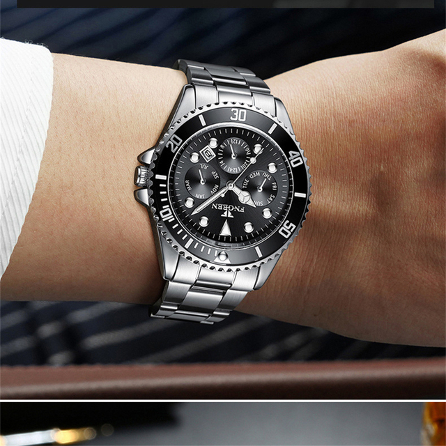 Topowa męska luksusowa zegarki zielone Casual Sport Business Quartz Watch - zegarek męski (czas) - Wianko - 9