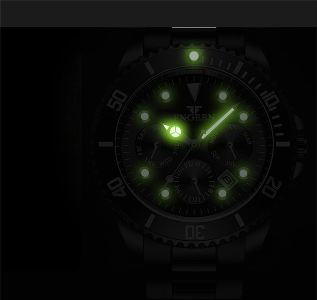 Topowa męska luksusowa zegarki zielone Casual Sport Business Quartz Watch - zegarek męski (czas) - Wianko - 8