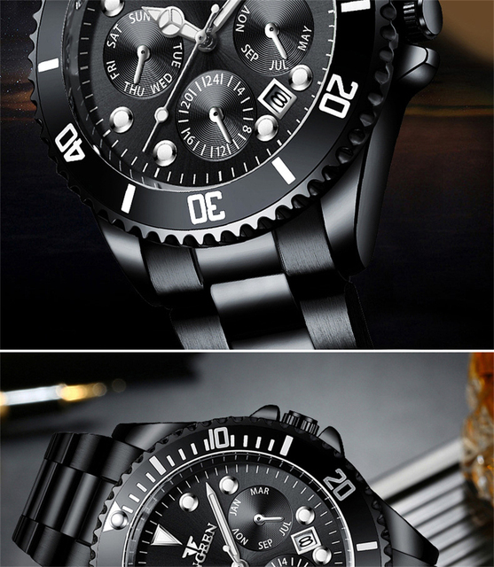 Topowa męska luksusowa zegarki zielone Casual Sport Business Quartz Watch - zegarek męski (czas) - Wianko - 13