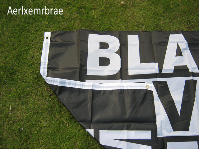 Flaga Stanów Zjednoczonych czarna materia 150x90cm wysokiej jakości (BLM, protest, pokój) - Wianko - 3