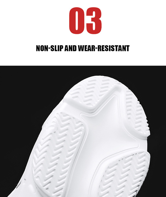 Buty do biegania: Mężczyźni i kobiety Trampki Platforma Białe Oddychające Modne Chunky Sneakers Sport Gym Tenisówki - Wianko - 7