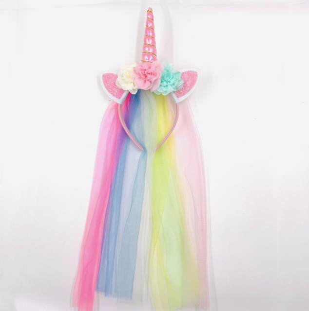 Fantazyjna sukienka typu princeska z opaską jednorożcem - Wianko - 8