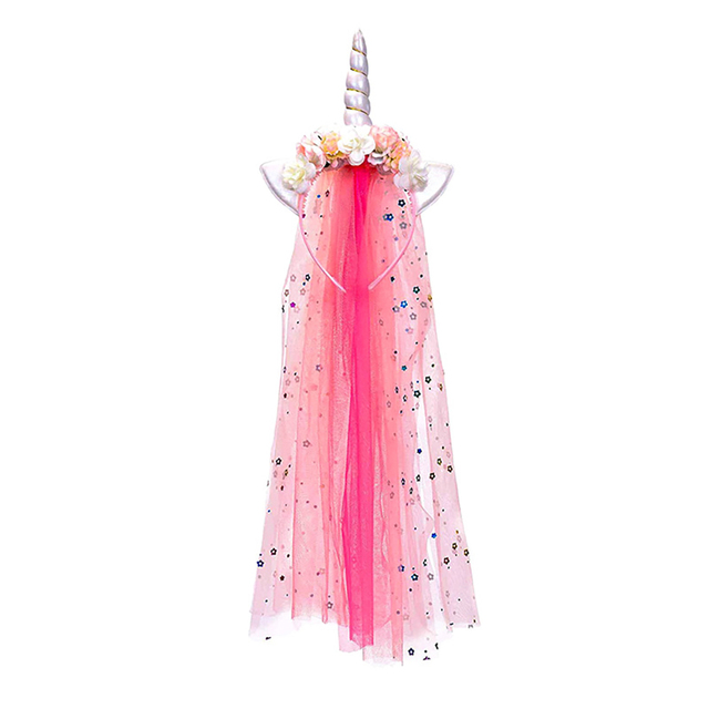 Fantazyjna sukienka typu princeska z opaską jednorożcem - Wianko - 5
