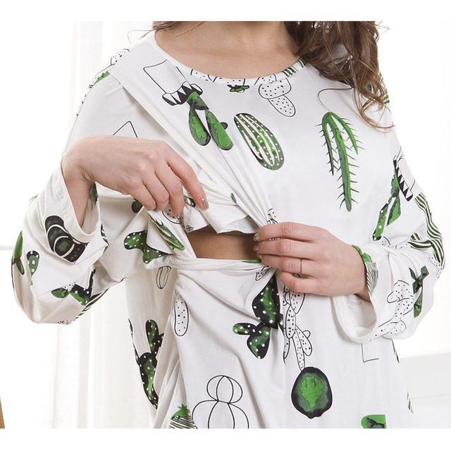 Kobiety w ciąży 2018 wiosna - Długie bluzki z rękawami - Casual i Sexy - Ciążowa odzież - Wianko - 4