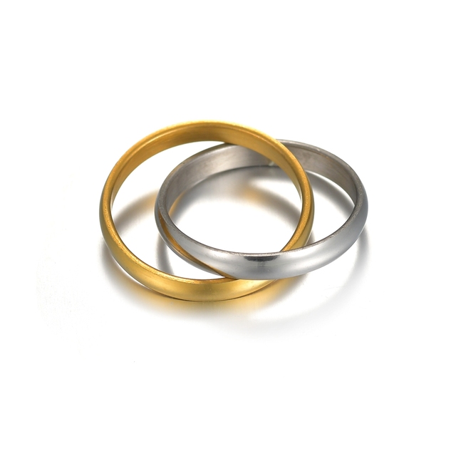 Pierścień minimalistyczny zaręczynowy dla pary - złoto/róża/czarny - Wianko - 20