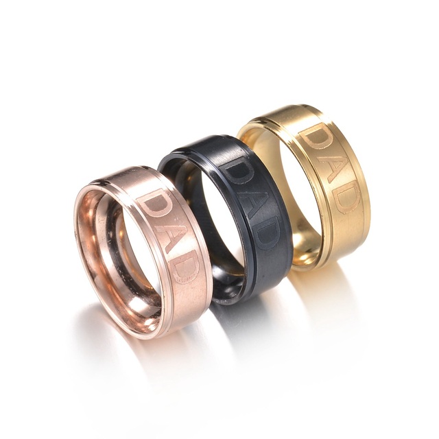 Pierścień minimalistyczny zaręczynowy dla pary - złoto/róża/czarny - Wianko - 3
