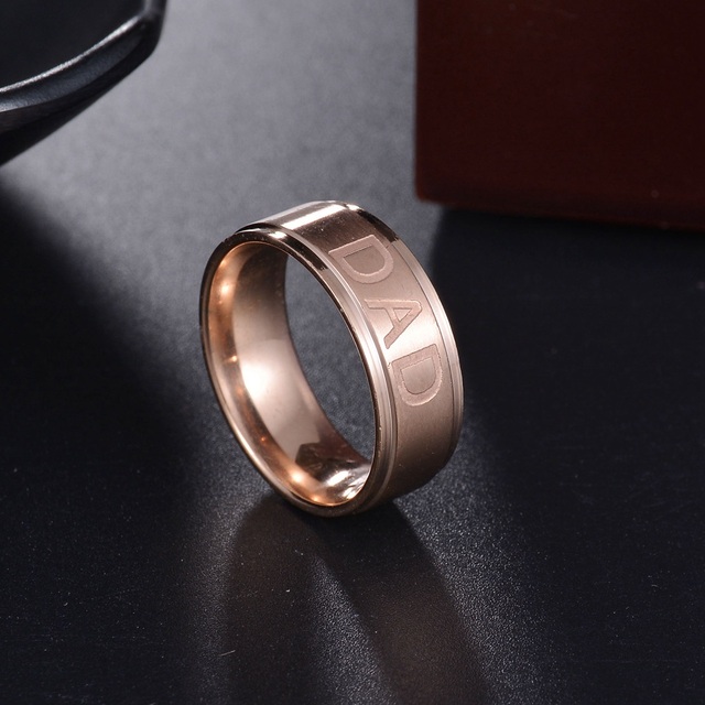 Pierścień minimalistyczny zaręczynowy dla pary - złoto/róża/czarny - Wianko - 5