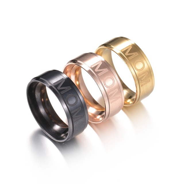 Pierścień minimalistyczny zaręczynowy dla pary - złoto/róża/czarny - Wianko - 8