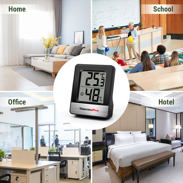 Cyfrowy termometr i higrometr ThermoPro TP49 - stacja pogodowa dla domu, mini pokój - wskaźnik temperatury i wilgotności - Wianko - 8
