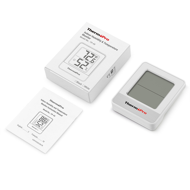 Cyfrowy termometr i higrometr ThermoPro TP49 - stacja pogodowa dla domu, mini pokój - wskaźnik temperatury i wilgotności - Wianko - 9