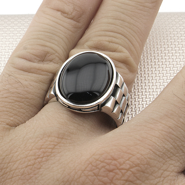 Zegarek męski z paskiem projekt srebrny, czerwony kamień agat, biżuteria 925 srebrny pierścień z kamieniem naturalnym - Wianko - 8