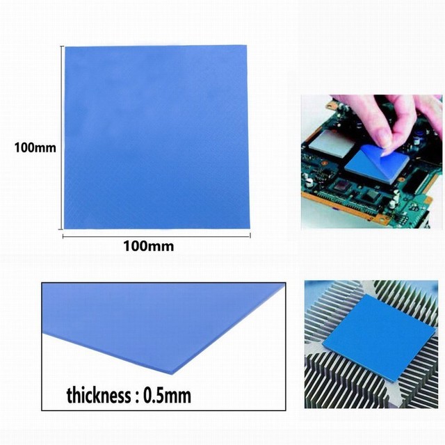 Podkładka silikonowa termoprzewodząca do chłodzenia - 1 sztuka, grubości od 0.5mm do 5mm - do Laptopa, GPU, CPU, VGA - Wianko - 9