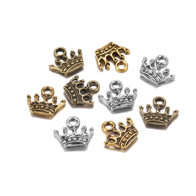 20 sztuk/partia Zawieszki antyczne Charms korona 13x14mm do DIY naszyjników i bransoletek - Wianko - 14