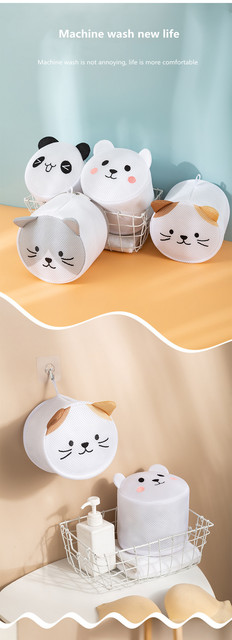 Torba składana w kształcie kreskówki - słodki kociak na pranie biustonoszy i bielizny - Wianko - 13