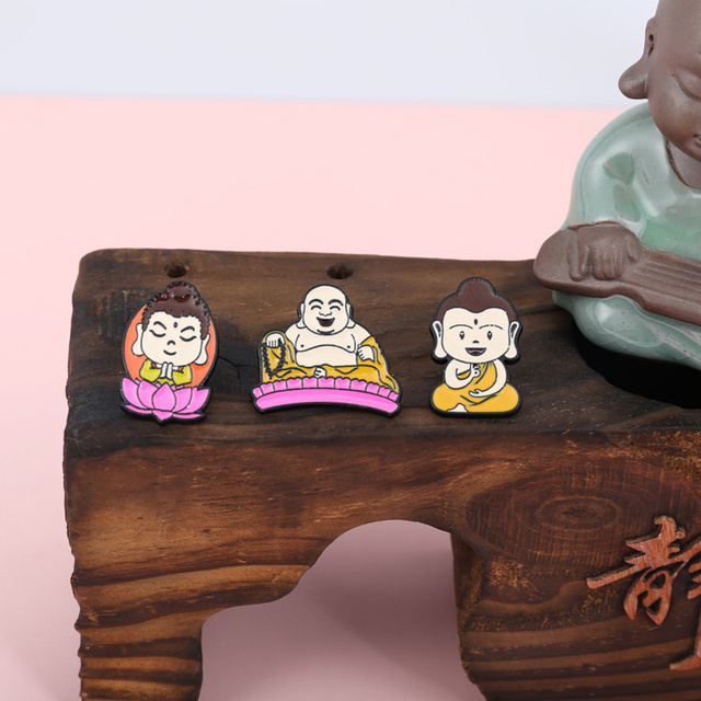 Posąg buddyjskiego tekst Q w wersji DIY dla dzieci - osobowościowy identyfikator dekoracyjny - Wianko - 4