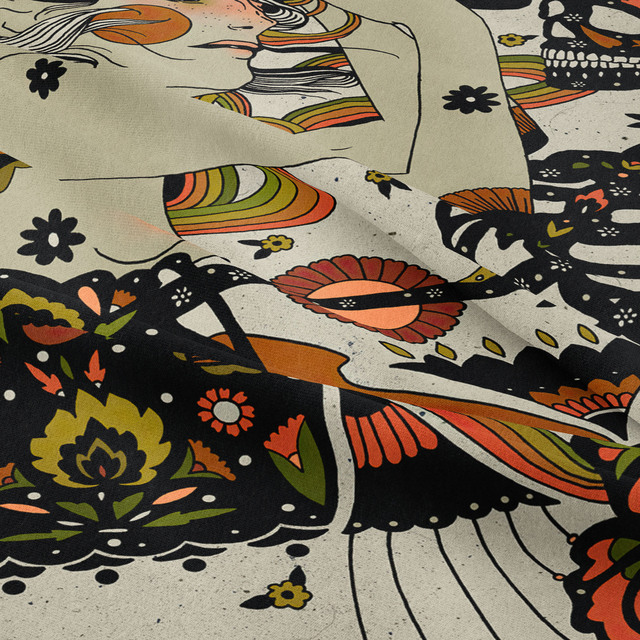 Gobeliny Czeskie Trippy Wall w stylu Hippie z kwiatową Mandala, indie gobelin ścienny abstrakcyjny, dywan artystyczny, dekoracja w stylu Boho na sofę, jogi - Wianko - 19