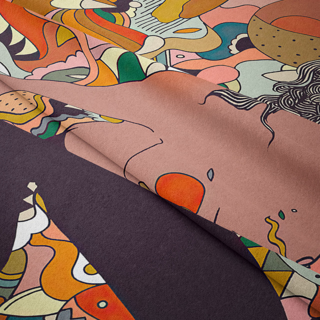 Gobeliny Czeskie Trippy Wall w stylu Hippie z kwiatową Mandala, indie gobelin ścienny abstrakcyjny, dywan artystyczny, dekoracja w stylu Boho na sofę, jogi - Wianko - 121