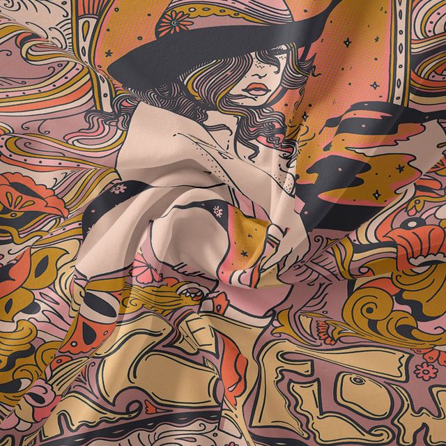 Gobeliny Czeskie Trippy Wall w stylu Hippie z kwiatową Mandala, indie gobelin ścienny abstrakcyjny, dywan artystyczny, dekoracja w stylu Boho na sofę, jogi - Wianko - 82