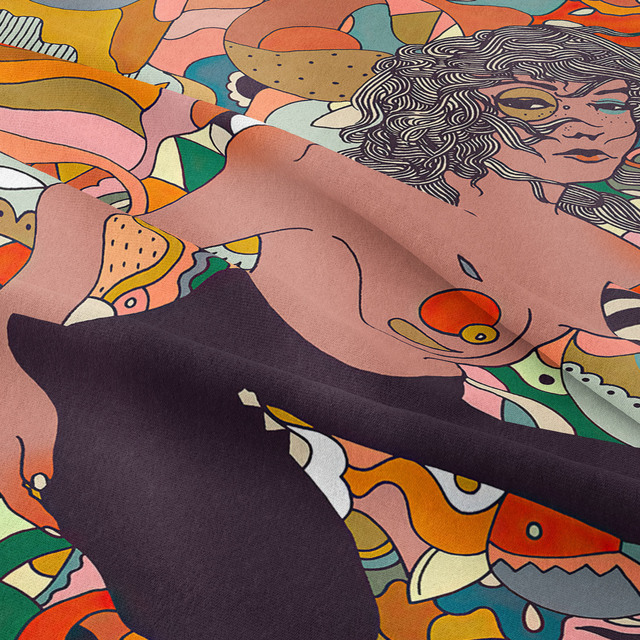 Gobeliny Czeskie Trippy Wall w stylu Hippie z kwiatową Mandala, indie gobelin ścienny abstrakcyjny, dywan artystyczny, dekoracja w stylu Boho na sofę, jogi - Wianko - 123
