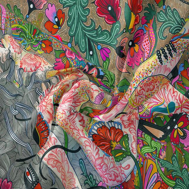 Gobeliny Czeskie Trippy Wall w stylu Hippie z kwiatową Mandala, indie gobelin ścienny abstrakcyjny, dywan artystyczny, dekoracja w stylu Boho na sofę, jogi - Wianko - 234
