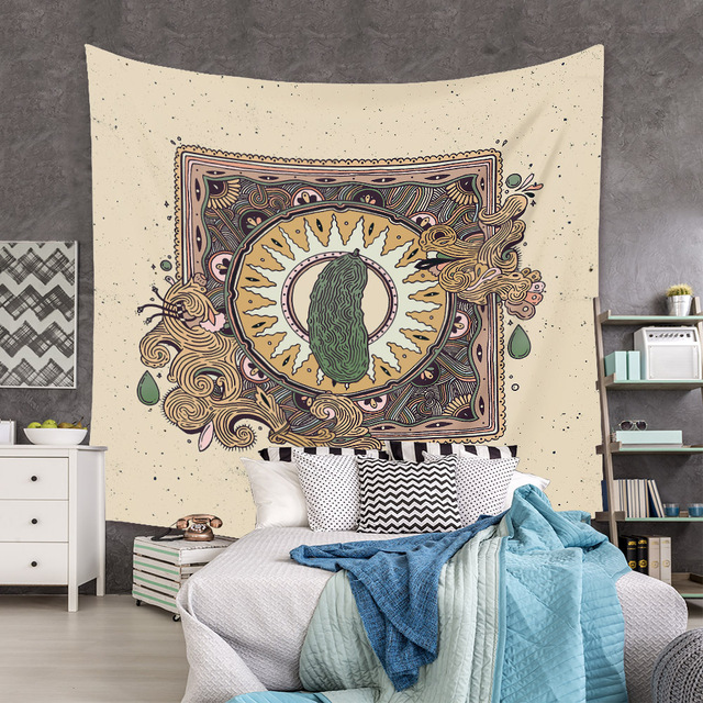 Gobeliny Czeskie Trippy Wall w stylu Hippie z kwiatową Mandala, indie gobelin ścienny abstrakcyjny, dywan artystyczny, dekoracja w stylu Boho na sofę, jogi - Wianko - 168