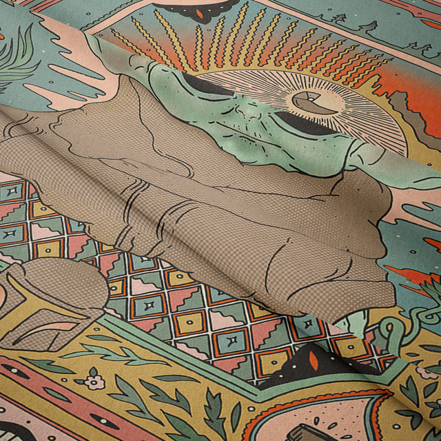 Gobeliny Czeskie Trippy Wall w stylu Hippie z kwiatową Mandala, indie gobelin ścienny abstrakcyjny, dywan artystyczny, dekoracja w stylu Boho na sofę, jogi - Wianko - 177