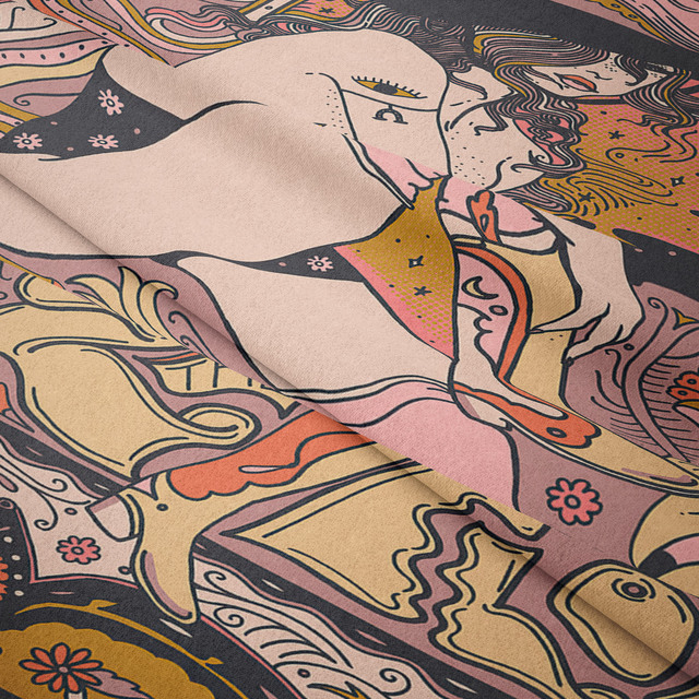 Gobeliny Czeskie Trippy Wall w stylu Hippie z kwiatową Mandala, indie gobelin ścienny abstrakcyjny, dywan artystyczny, dekoracja w stylu Boho na sofę, jogi - Wianko - 81