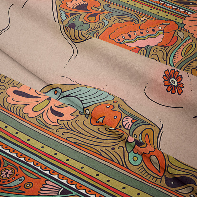 Gobeliny Czeskie Trippy Wall w stylu Hippie z kwiatową Mandala, indie gobelin ścienny abstrakcyjny, dywan artystyczny, dekoracja w stylu Boho na sofę, jogi - Wianko - 185