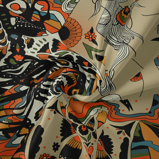 Gobeliny Czeskie Trippy Wall w stylu Hippie z kwiatową Mandala, indie gobelin ścienny abstrakcyjny, dywan artystyczny, dekoracja w stylu Boho na sofę, jogi - Wianko - 2